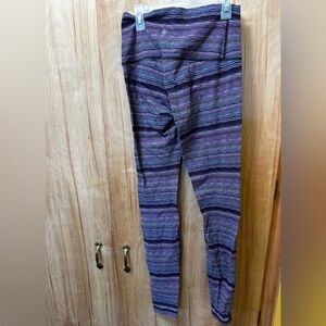 LULULEMON space dye striped purple full length high waisted sz 6 leggings